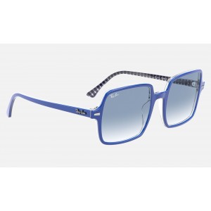Ray Ban Square Ii RB1973 Sunglasses Light Blue Gradient Blue