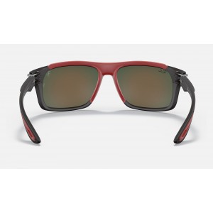 Ray Ban Scuderia Ferrari Collection RB4364 Sunglasses Red Mirror Black