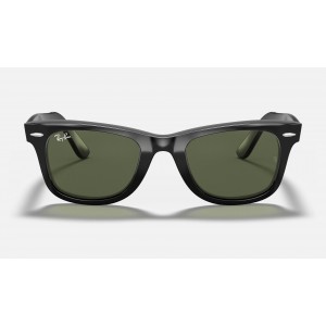 Ray Ban Original Wayfarer Classic Low Bridge Fit RB2140 Sunglasses Green Classic G-15 Black