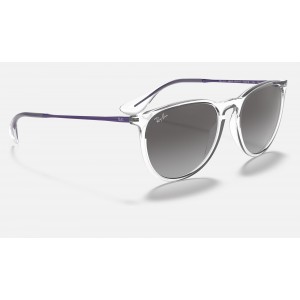 Ray Ban Erika Color Mix RB4171 Sunglasses Gradient + Shiny Transparent Frame Grey Gradient Lens