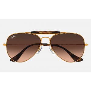 Ray Ban Outdoorsman Ii RB3029 Sunglasses Brown Gradient Bronze- Copper