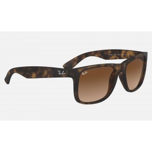 Ray Ban Justin Classic RB4165 Sunglasses Gradient + Tortoise Frame Brown Gradient Lens