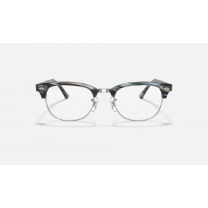 Ray Ban Clubmaster Optics RB5154 Sunglasses Demo Lens + Blue Frame Clear Lens