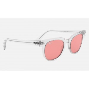 Ray Ban Meteor Washed Evolve RB2168 Sunglasses Pink Photochromic Evolve Transparent