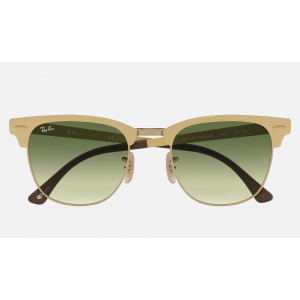 Ray Ban Clubmaster Metal Collection RB3716 Sunglasses Green Gradient Gold