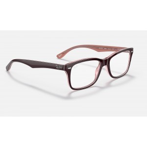 Ray Ban The Timeless RB5228 Sunglasses Demo Lens + Transparent Brown Frame Clear Lens