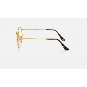 Ray Ban Round Metal Optics RB3447 Sunglasses Demo Lens + Tortoise Gold Frame Clear Lens