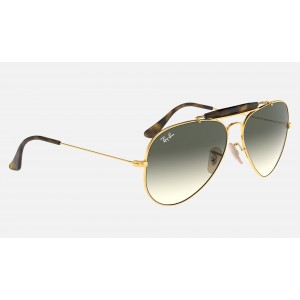 Ray Ban Outdoorsman Havana Collection RB3029 Sunglasses Gray Gradient Gold