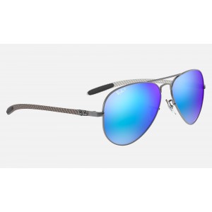Ray Ban Chromance RB8317 Sunglasses Blue Mirror Chromance Gunmetal