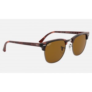 Ray Ban Clubmaster Classic RB3016 Sunglasses Classic B-15 + Tortoise Frame Brown Classic B-15 Lens
