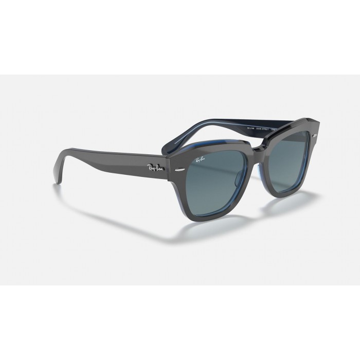 Ray Ban State Street RB2186 Sunglasses Blue Gradient Grey