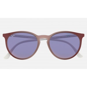 Ray Ban Erika RB4274 Sunglasses Polarized Gradient Purple Frame Dark Violet Classic Lens