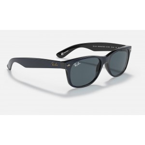 Ray Ban New Wayfarer @Collection RB2132 Sunglasses Classic + Blue Frame Blue/Gray Classic Lens