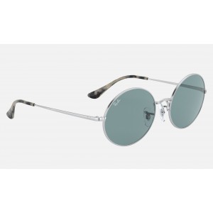Ray Ban Oval RB1970 Sunglasses Blue Classic Silver
