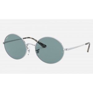 Ray Ban Oval RB1970 Sunglasses Blue Classic Silver