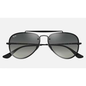 Ray Ban Blaze Aviator RB3584 Sunglasses Gray Gradient Black