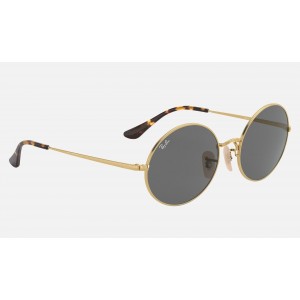 Ray Ban Oval RB1970 Sunglasses Dark Grey Classic Gold
