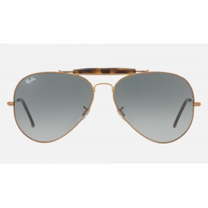 Ray Ban Outdoorsman Ii RB3029 Sunglasses Gray Gradient Bronze- Copper