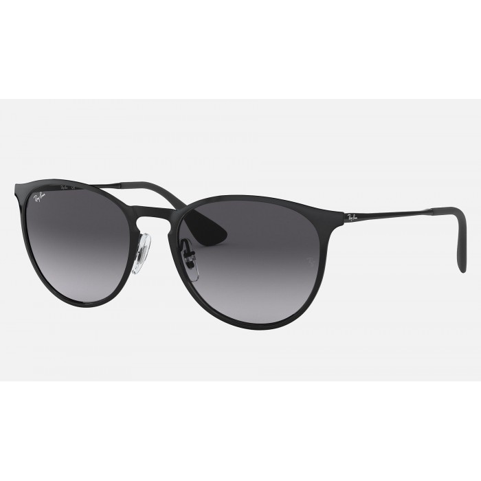 Ray Ban Erika Metal RB3539 Sunglasses Gradient + Black Frame Grey Gradient Lens