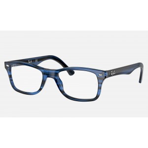 Ray Ban The Timeless RB5228 Sunglasses Demo Lens + Striped Blue Frame Clear Lens