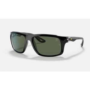 Ray Ban Scuderia Ferrari Collection RB4364 Sunglasses Green Classic G-15 Black