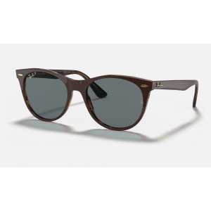 Ray Ban Wayfarer Ii Collection RB2185 Sunglasses Light Blue Classic Brown