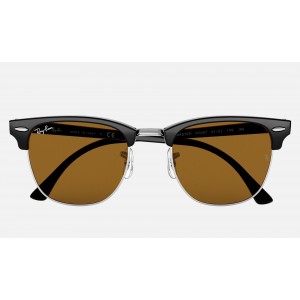 Ray Ban Clubmaster Classic RB3016 Sunglasses Classic B-15 + Black Frame Brown Classic B-15 Lens