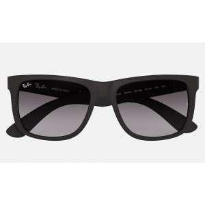 Ray Ban Justin Classic RB4165 Sunglasses Gradient + Black Frame Grey Gradient Lens