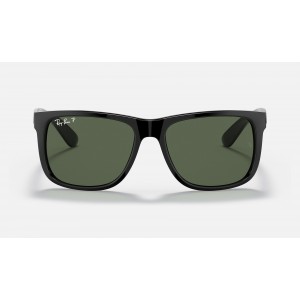 Ray Ban RB4165 Justin Mickey A21 Sunglasses Polarized Classic + Black Frame Green Classic Lens