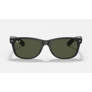 Ray Ban New Wayfarer Color Mix RB2132 Sunglasses Classic G-15 + All Black Frame Green Classic G-15 Lens