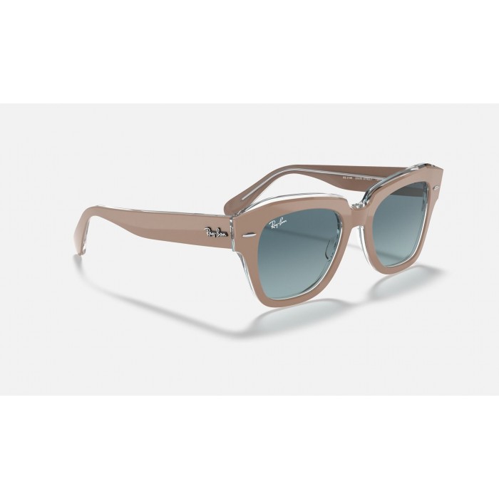 Ray Ban State Street RB2186 Sunglasses Blue Gradient Beige