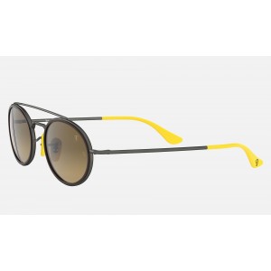 Ray Ban Scuderia Ferrari Collection RB3847 Sunglasses Brown Mirror Gunmetal