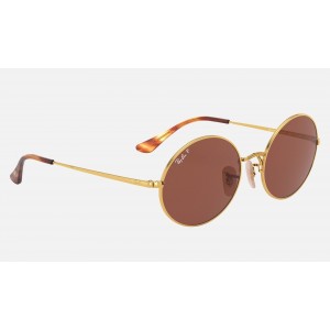 Ray Ban Oval RB1970 Sunglasses Purple Classic Gold