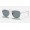 Ray Ban Round Frank RB3857 Sunglasses Polarized Classic + Silver Frame Light Blue Classic Lens