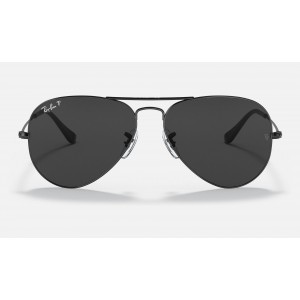 Ray Ban Aviator Total Black RB3025 Sunglasses Black Polarized Classic Black
