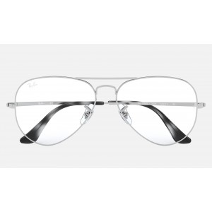 Ray Ban Aviator Optics Sunglasses Demo Lens Silver