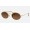 Ray Ban Oval Double Bridge RB3847 Sunglasses Brown Gradient Gold