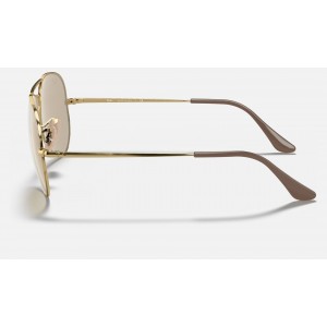 Ray Ban RB3689 Solid Sunglasses Light Brown Photochromic Evolve Gold