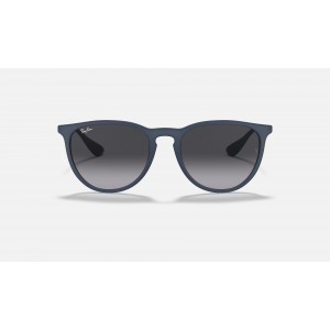 Ray Ban Erika Color Mix RB4171 Sunglasses Gradient + Blue Frame Grey Gradient Lens