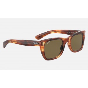 Ray Ban Caribbean RB2248 Sunglasses Brown Classic B-15 Striped Havana