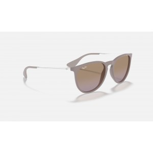 Ray Ban Erika Classic RB4171 Sunglasses Gradient + Brown Frame Brown/Violet Gradient Lens