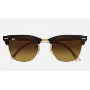 Ray Ban Clubmaster Collection RB3016 Sunglasses Brown Gradient Black
