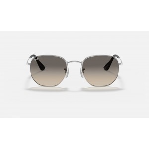 Ray Ban Hexagonal Collection RB3548 Sunglasses Light Grey Gradient Silver