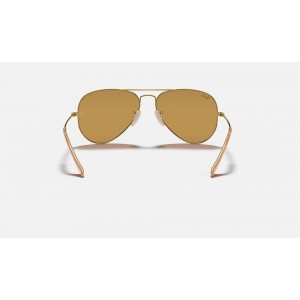 Ray Ban Aviator Washed Evolve RB325 Sunglasses Brown Photochromic Evolve Gold